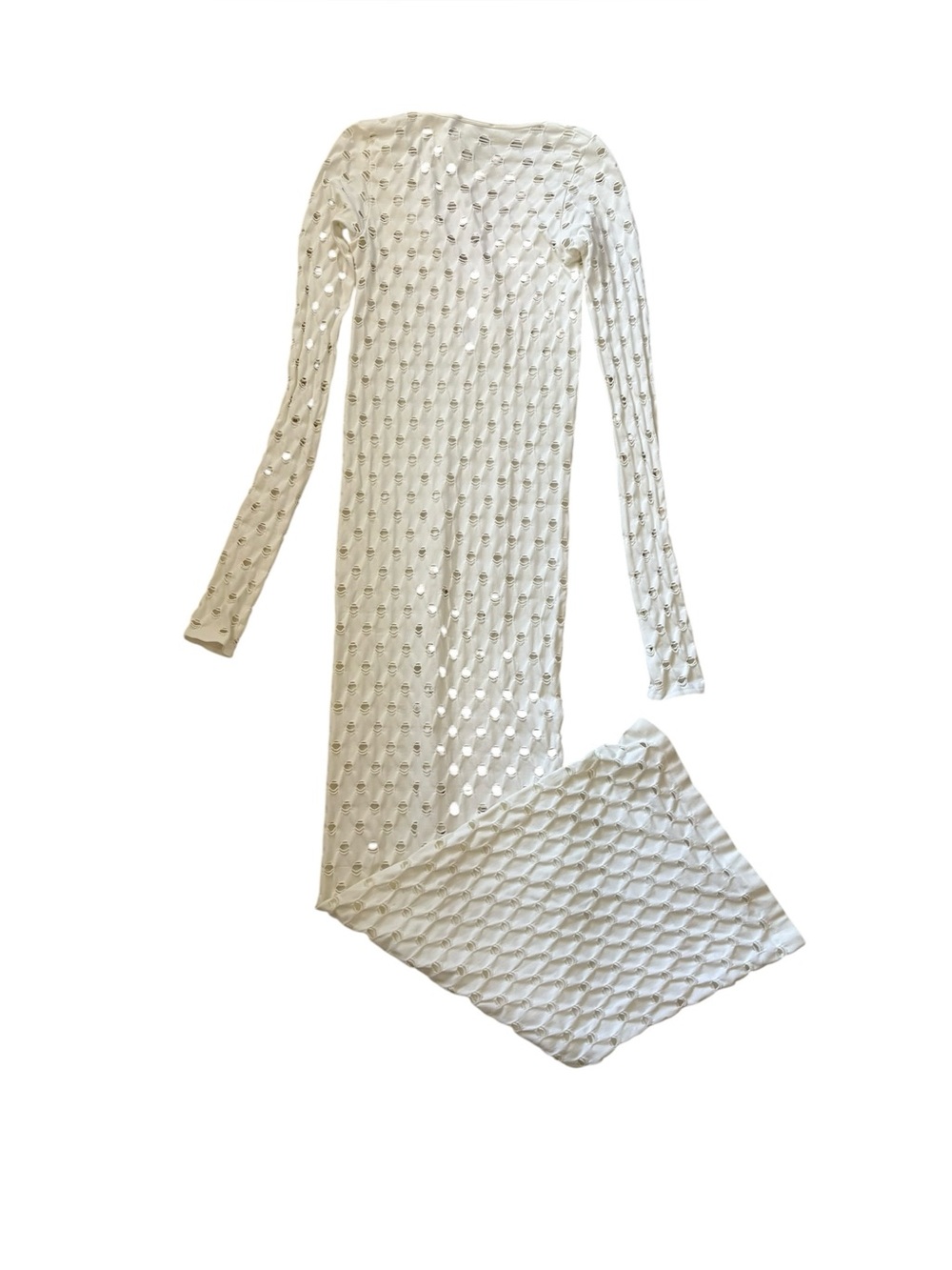 Maisie Wilen Made in Los Angeles Perforated Long Sleeve Gown Size 0/S - Picture 13 of 13